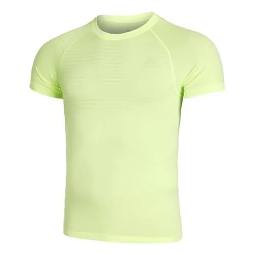 Odlo Performance X-Light Eco Crew Neck Unterhemd Herren - Hellgrün, Größe S - Funktionsunterwäsche aus recycelten Materialien, ideal für Radfahren und Wandern mit kühlendem Komfort dank Ceramicool-Fasern.