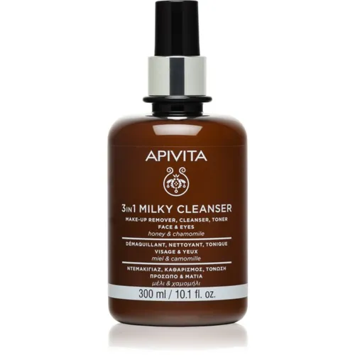 Apivita Cleansing Milk Face & Eyes Reinigungsmilch 3 in 1 für Gesicht und Augen 300 ml