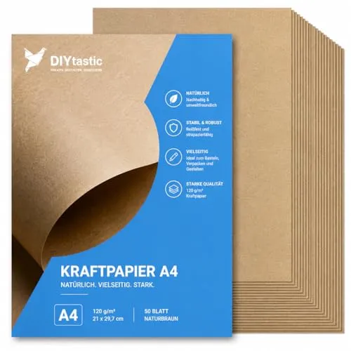 100x Kraftpapier braun 160 g/m² aus Nachhaltigen Naturpapier
