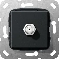 Gira 565010 SAT-F-Buchse Komplett Schwarz in schwarz von Gira