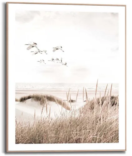 Reinders! Poster Kraniche, im Holzrahmen in beige von Reinders!