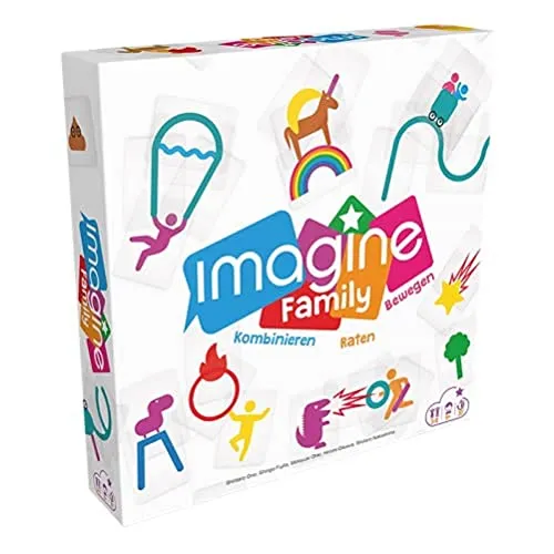 Asmodee Cocktail Games Imagine - Familienspiel für 3-8 Spieler, kreative Rätselspaß mit transparenten Karten, ab 8 Jahren, 30+ Minuten Spielzeit