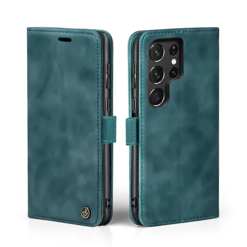 Hülle für Samsung Galaxy S23 Ultra Klapp Magnet Smartphone Cover Case Petrol