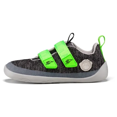 Affenzahn Barfußschuh Knit Happy - Vegan, rutschfest & flexibel in Grau - Sneaker für Jungen, besonders leicht und mit einzigartigem Knit Material für ein optimales Barfußgefühl. Ideal für aktive Kinder, die Spaß am Laufen haben!