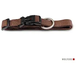 Wolters Hunde-Halsband Professional Halsband, Nylon, in verschiedenen Größen braun Gr.L extra-breit | 2,5 cm x 40 cm - 55 cm
