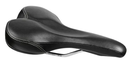 Ergotec Ledersattel Comfort mit Stahlgestell, schwarz, M