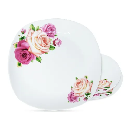 Teller-3er-Set Rosen 26 cm Servierteller Dessertteller Suppenteller Speiseteller