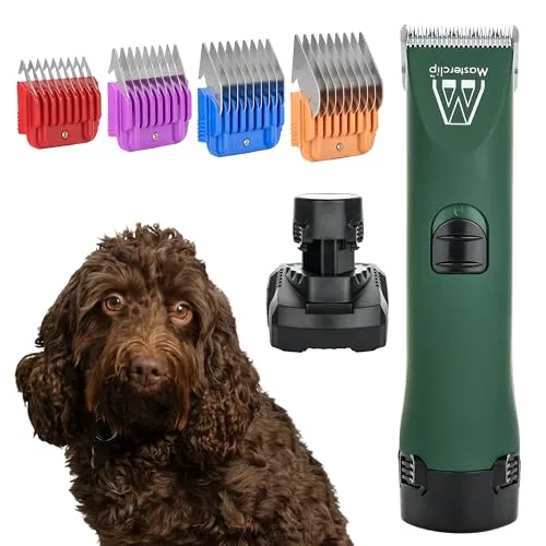 Kabelloser MD Roamer Cockerpoo | Cockapoo | Cavapoo Professionelles Hundeschermaschinen-Set, Haustierpflege, Schermaschine – mit 10F-Klinge und 4 Kammführungen