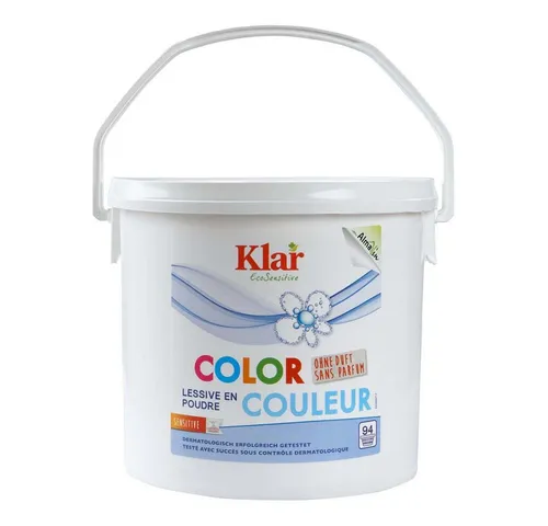Almawin Klar - Waschpulver Color 4,75Kg - Waschmittel für Farben, 100% natürliche Inhaltsstoffe, ideal für umweltbewusste Haushalte und sanft zur Kleidung.