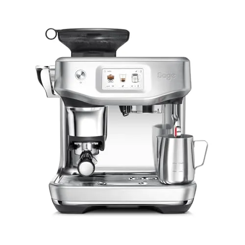 Sage The Barista Touch Impress - Kaffeevollautomat mit automatischem Milchaufschäumer, 3 Sekunden Aufheizzeit und 30 Mahlgradeinstellungen für perfekten Kaffeegenuss