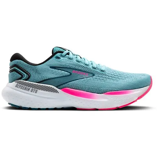 Brooks Glycerin GTS 21 Damen Schuhe – Moroccan Blue/Aqua/Pink EU 38 - Bequeme Damen-Laufschuhe mit verbesserter Passform und maximaler Weichheit für ein angenehmes Laufgefühl.