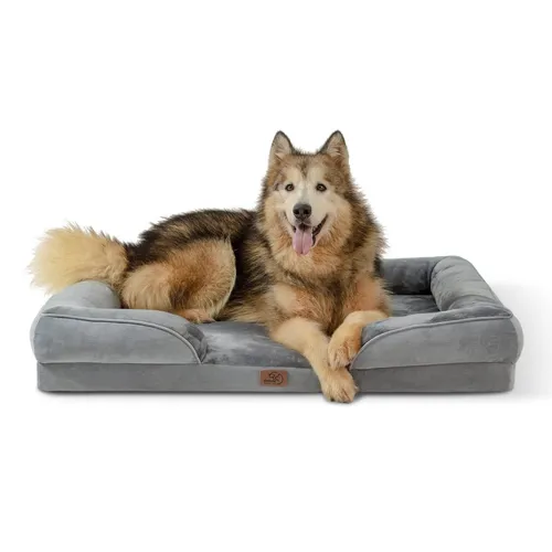 Bedsure orthopädisches Hundebett grau 106 cm x 80 cm von BEDSURE