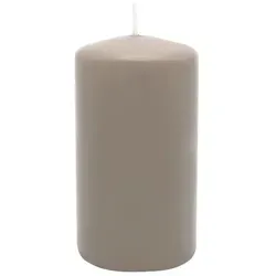 Stumpenkerze aus Paraffin, Sand, WENZEL, 130/70 mm, Brenndauer ca. 47h, selbstverlöschend