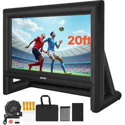 VEVOR Aufblasbare Filmleinwand 476x200x378cm für Heimkino - Beamer-Leinwand mit schneller Aufblaszeit von nur 2 Minuten, ideal für ein unvergessliches Kinoerlebnis im Freien!