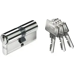 BKS B 8800 Zylinder PZ88 40x60 NI - Schließzylinder 40x60 mm aus vernickeltem Messing, inklusive 3 Schlüssel, ideal für Sicherheit und Langlebigkeit ohne BSZ Kupplung.