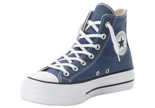 Converse CHUCK TAYLOR ALL STAR LIFT PLATFORM Sneaker Blau 37 EU - Sportliche Sneaker in Größe 37, atmungsaktives Textil-Obermaterial und knöchelhohe Form für optimalen Tragekomfort und Stil.