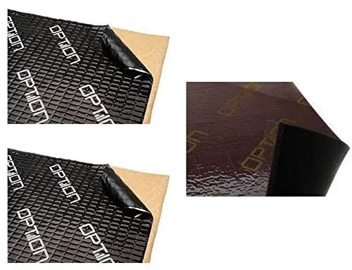 DÄMM-LITE Auto Dämmung - OPTION Dämmungspaket fürs Auto - 2X 75cm x 50cm OPTION Dämmungsmatte - 1x OPTION Selbstklebende Polyurethan Schaum Matte 50x70cm
