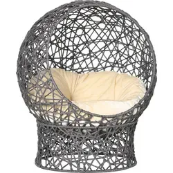 PawHut Katzenkorb, moderne Katzenhöhle mit Kissen - Katzenhöhlen & -häuser mit modernem Design, bietet einen geschützten Rückzugsort und erhöhten Schlafplatz für optimalen Komfort und Temperaturregulierung.