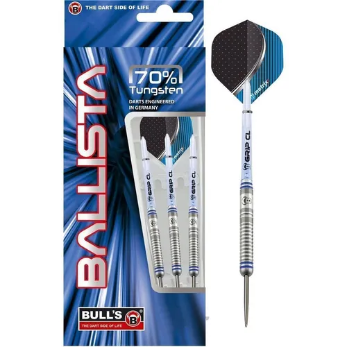 BULLS Dartpfeil Ballista Steeldart, 70% Tungsten - Dartpfeile mit modernem Design und ausgeprägtem Grip für optimale Wurfstabilität, ideal für ambitionierte Spieler.