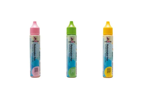 CREARTEC Bastelperlen Perlenmaker Set Ostern - 30ml je Farbe - Gelb, Rosé und Grün, zum Gestalten von dekorativen 3D Farbperlen - Made in Germany