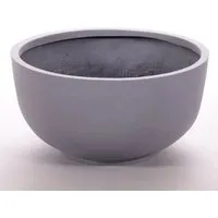 Elegant Einrichten Pflanzkübel Fiberglas Schale-Rund D50xH25cm Grau - Edle Pflanzschale aus grauem Fiberglas, ideal für kreative Arrangements. Wasserdicht und frostsicher, perfekt für Innen und Außen. Gestalten Sie Ihr persönliches Highlight!