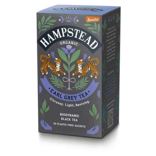 Hampstead Tea BIO Schwarzer Tee Earl Grey mit Bergamotte 20 Stk.