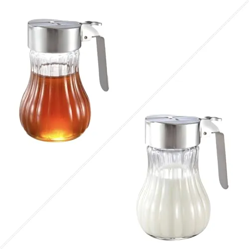 Tescoma CLASSIC Sahnekännchen Honigkännchen 250 ml, Rostfreier Edelstahl und robustes Glas, ideal für Haus und Gastronomie, langlebig und funktional