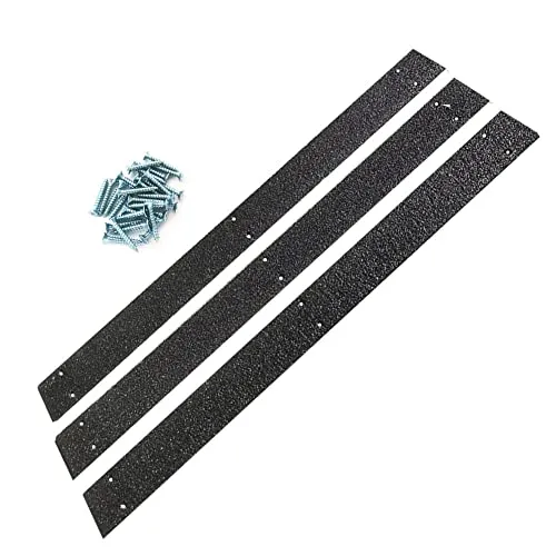 Anti-Rutsch-Streifen für Treppen, 5,1 x 61 cm, Strapazierfähig, Rutschfest, Aluminium-Legierung, Treppen und Bodensicherheits-Hardware Verhindern Stürze (3 Stück, mit Schraube)