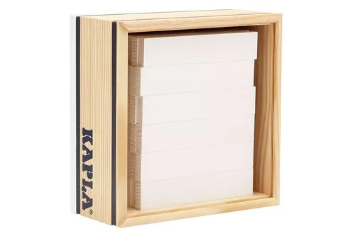 KAPLA-Holzplättchen 40er Box weiss Pinienholz Bausteine