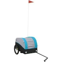 vidaXL Lastenanhänger für Fahrrad - Fahrradanhänger mit Deichsel und Sicherheitsflagge, bis zu 30 kg Tragfähigkeit für den sicheren Transport von Gepäck, Pflanzen oder Werkzeug.