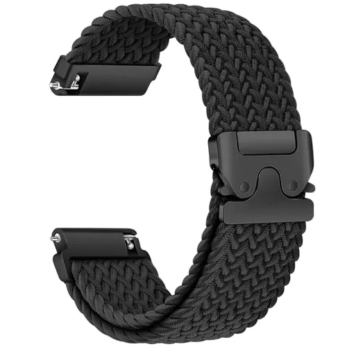 Geflochtenes Armband für Garmin Venu 3S/Venu 2S/Vivoactive 4S/Vivomove 3S/Forerunner 265s/255s/255s Music Damen/Herren,Uhrenarmband 18mm Nylon Band,Fallschirmschnalle 18 mm Smartwatch Ersatzarmband