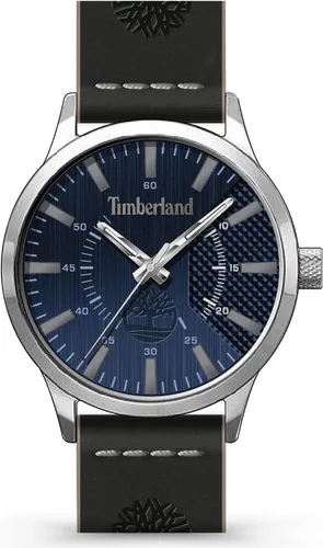 Timberland Hempstead Herren Armbanduhr, 40mm Edelstahl/Leder Blau-Schwarz - Elegante Herren Armbanduhr aus der Hempstead Kollektion, wasserdicht bis 5 bar, ideal für den täglichen Gebrauch und sportliche Aktivitäten.