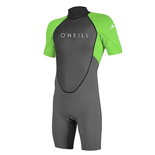 O'Neill Neoprenanzug Reactor-2 2mm Back Zip S/S Spring Graph/Dayglo S - Hochwertiger Neoprenanzug mit atmungsaktiven Nähten und windabweisendem Design. Ideal für den Wassersport und die Freizeit, bietet er optimalen Komfort und Flexibilität.