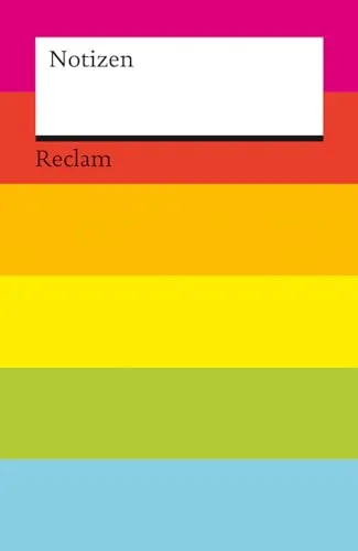 Notizen: Das kleine Reclam-Notizbuch mit Blankoseiten in Regenbogenfarben