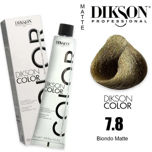Haarfarbe 7.8 Dikson Color Natürliches Mattes Blond 120ml