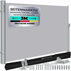 KESSER® Alu-Seitenmarkise 300 x 180 cm in grau von Kesser