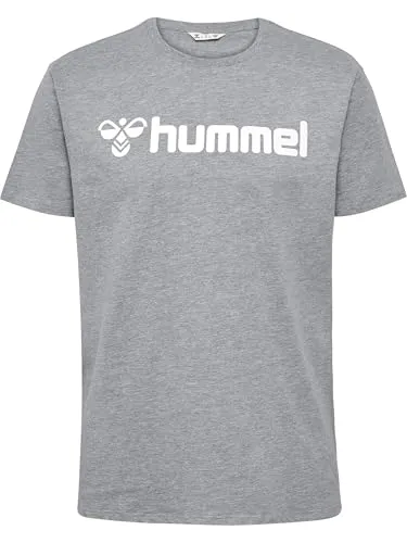 hummel Sport/Freizeit-Tshirt hmlGO 2.0 Logo (Bio-Baumwolle) Kurzarm grau Herren, Größe: XXL