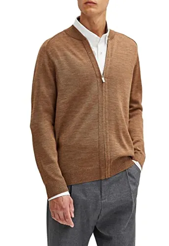 Maerz Herren Strick-Blouson Superwash Strickjacke, Teddy, Regular