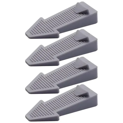 Türstopper, 4 Stück Pfeilform türstopper boden, Höhenverstellbar kratzfester Rutschfester türkeil Gummi, Ungiftig Kein Unangenehmer Geruch türpuffer, Schutz für Balkontür, Badezimmer, Kinderzimmer