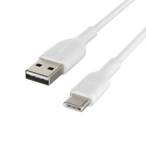 Belkin USB-C USB-A Kabel PVC - 2m USB-Kabel in Weiß, ideal für schnelles Laden und Datentransfer