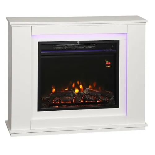 Elektrischer Kamin mit realistischen Flammen in 12 Farben
