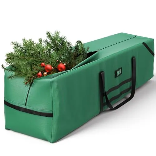 YITAHOME Weihnachtsbaum-Aufbewahrungstasche, geeignet für künstliche Weihnachtsbäume mit Einer Höhe von bis zu 7,5 ft, strapazierfähig, wasserdicht mit robusten Griffen und Reißverschluss, Grün