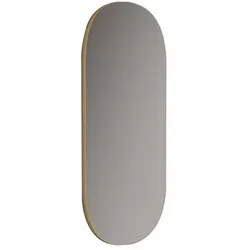 moebel17 Ovaler Wandspiegel in Gold, 45x85 cm - Eleganter Wandspiegel in modernem Design, ideal für Wohnzimmer, Schlafzimmer oder Flur. Hochwertige Verarbeitung und stilvolle Lichtbrechungen sorgen für einen Blickfang in jedem Raum.