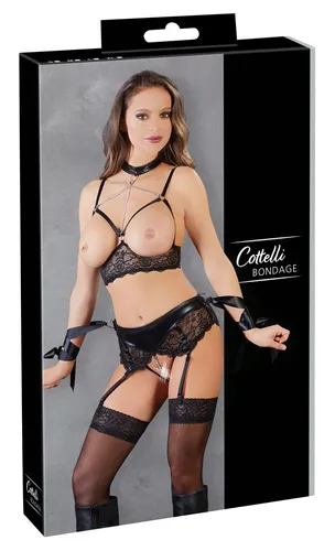 Cottelli Collection Sexy Dessous-BH-Verlängerungs-Set, Größe S