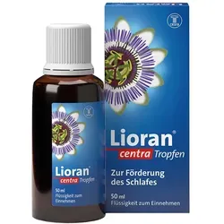 Lioran Centra Tropfen gegen Schlafstörungen - Pflanzliches Arzneimittel mit 100% Passionsblume für schnellen und erholsamen Schlaf, wirkt bereits nach 30 Minuten und fördert die Entspannung.