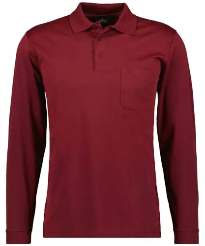 Ragman Herren-Poloshirt Rot XL - Hochwertiges Poloshirt aus leichter Baumwollmischung mit klassischem Polokragen und Brusttasche, ideal für lässige Anlässe.