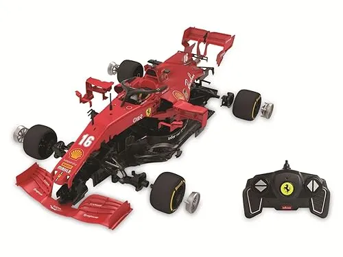 JAMARA 403007 Ferrari SF 1000 1:16 - RC-Modelle mit 65-teiligem Bausatz für einfachen Zusammenbau ohne Werkzeug oder Kleber, detailgetreuer Innenraum und 2,4 GHz für Mehrspielerbetrieb.