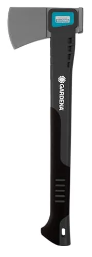 Gardena Universalaxt 1000 A - 45 cm kleine Axt für frisches Holz mit Anti-Haftbeschichtung und praktischem Gürtel-Schutz