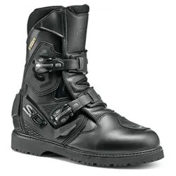 Sidi Adventure 2 Mid Motorradstiefel - Schwarz - 44 EU - Robuster Gore-Tex Motorradstiefel für besten Komfort und Sicherheit in jedem Gelände, wasserdicht und atmungsaktiv mit verstellbarem Klettverschluss.