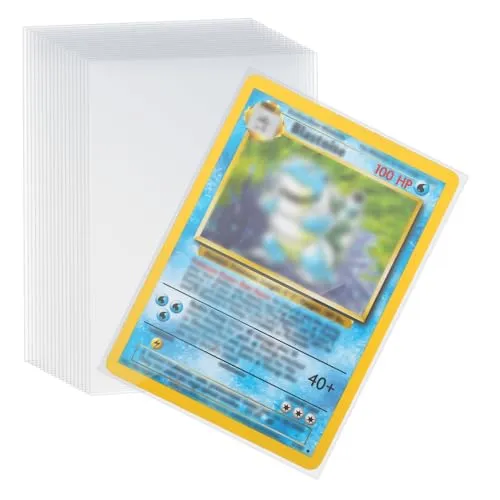 Stück Sammelkarten Hüllen, 66 * 92MM Verdickung Kartenhüllen Sleeves Transparent Sammelkartenzubehör für Tauschkarten Pokemon Sportkarten 100